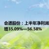 会通股份：上半年净利润同比预增35.09%—56.58%