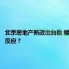 北京房地产新政出台后 楼市有何反应？