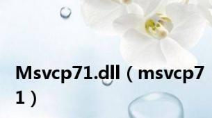 Msvcp71.dll（msvcp71）