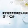 北京海关查获违规入境植株12株 重2.78公斤