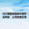 川大智胜回应股价涨停：原因没法判定，公司经营正常