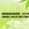 厦钨新能业绩快报：2024年上半年净利润2.39亿元 同比下降6.12%