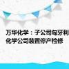 万华化学：子公司匈牙利宝思德化学公司装置停产检修