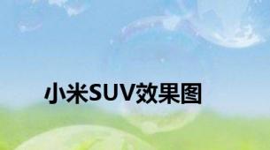 小米SUV效果图