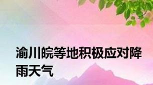 渝川皖等地积极应对降雨天气