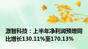 激智科技：上半年净利润预增同比增长130.11%至170.13%