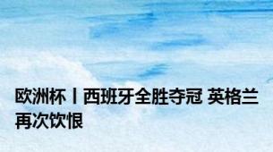 欧洲杯丨西班牙全胜夺冠 英格兰再次饮恨