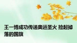 王一博成功传递奥运圣火 捡起掉落的国旗