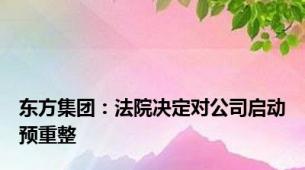 东方集团：法院决定对公司启动预重整