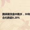 国债期货盘中跳水，30年期主力合约跌超0.20%