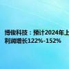 博俊科技：预计2024年上半年净利润增长122%-152%