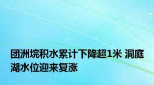 团洲垸积水累计下降超1米 洞庭湖水位迎来复涨