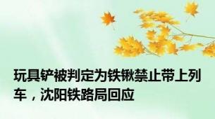 玩具铲被判定为铁锹禁止带上列车，沈阳铁路局回应