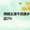 纯碱主连午后跳水 现跌近2%