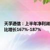 天孚通信：上半年净利润预计同比增长167%-187%