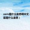 oem是什么意思啊中文（oem版是什么意思）