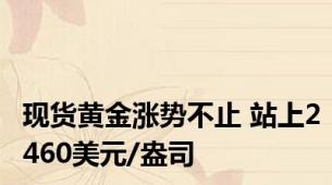 现货黄金涨势不止 站上2460美元/盎司