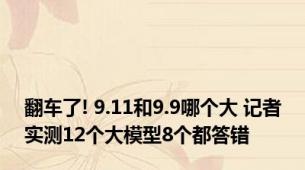 翻车了! 9.11和9.9哪个大 记者实测12个大模型8个都答错