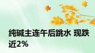 纯碱主连午后跳水 现跌近2%