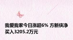 我爱我家今日涨超6% 方新侠净买入3205.2万元