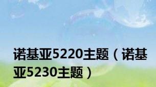 诺基亚5220主题（诺基亚5230主题）