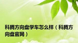 科腾方向盘学车怎么样（科腾方向盘官网）