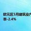 欧元区5月建筑业产出年率-2.4%