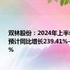 双林股份：2024年上半年净利润预计同比增长239.41%-285.70%