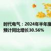 时代电气：2024年半年度净利润预计同比增长30.56%