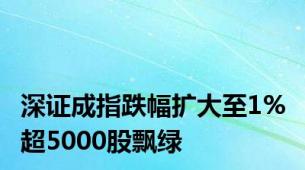 深证成指跌幅扩大至1% 超5000股飘绿