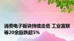 消费电子板块持续走低 工业富联等20余股跌超5%