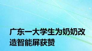 广东一大学生为奶奶改造智能屏获赞