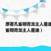 原著孔雀翎青龙主人是谁?（孔雀翎青龙主人是谁）