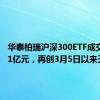 华泰柏瑞沪深300ETF成交额超81亿元，再创3月5日以来天量