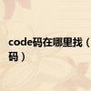 code码在哪里找（code码）