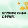 周口市职称网 公示中学一级（周口市职称网）