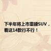 下半年将上市重磅SUV，先来看看这14款行不行！