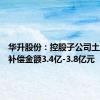 华升股份：控股子公司土地收储补偿金额3.4亿-3.8亿元