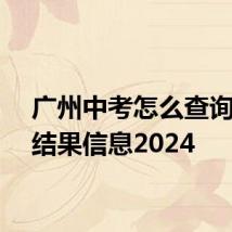 广州中考怎么查询录取结果信息2024