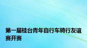 第一届桂台青年自行车骑行友谊赛开赛