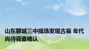 山东聊城三中操场发现古墓 年代尚待调查确认