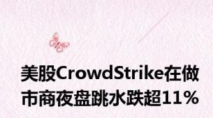 美股CrowdStrike在做市商夜盘跳水跌超11%