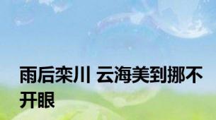 雨后栾川 云海美到挪不开眼