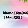 bbox入门速成教学视频（bbox成成）