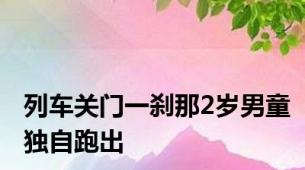 列车关门一刹那2岁男童独自跑出