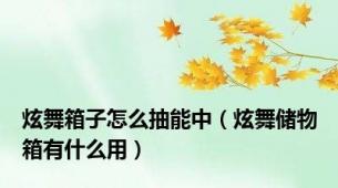 炫舞箱子怎么抽能中（炫舞储物箱有什么用）