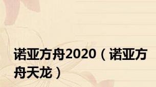 诺亚方舟2020（诺亚方舟天龙）