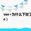 vae+为什么下架了（vae）