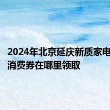 2024年北京延庆新质家电消费节消费券在哪里领取