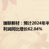 瑞联新材：预计2024年半年度净利润同比增长62.04%